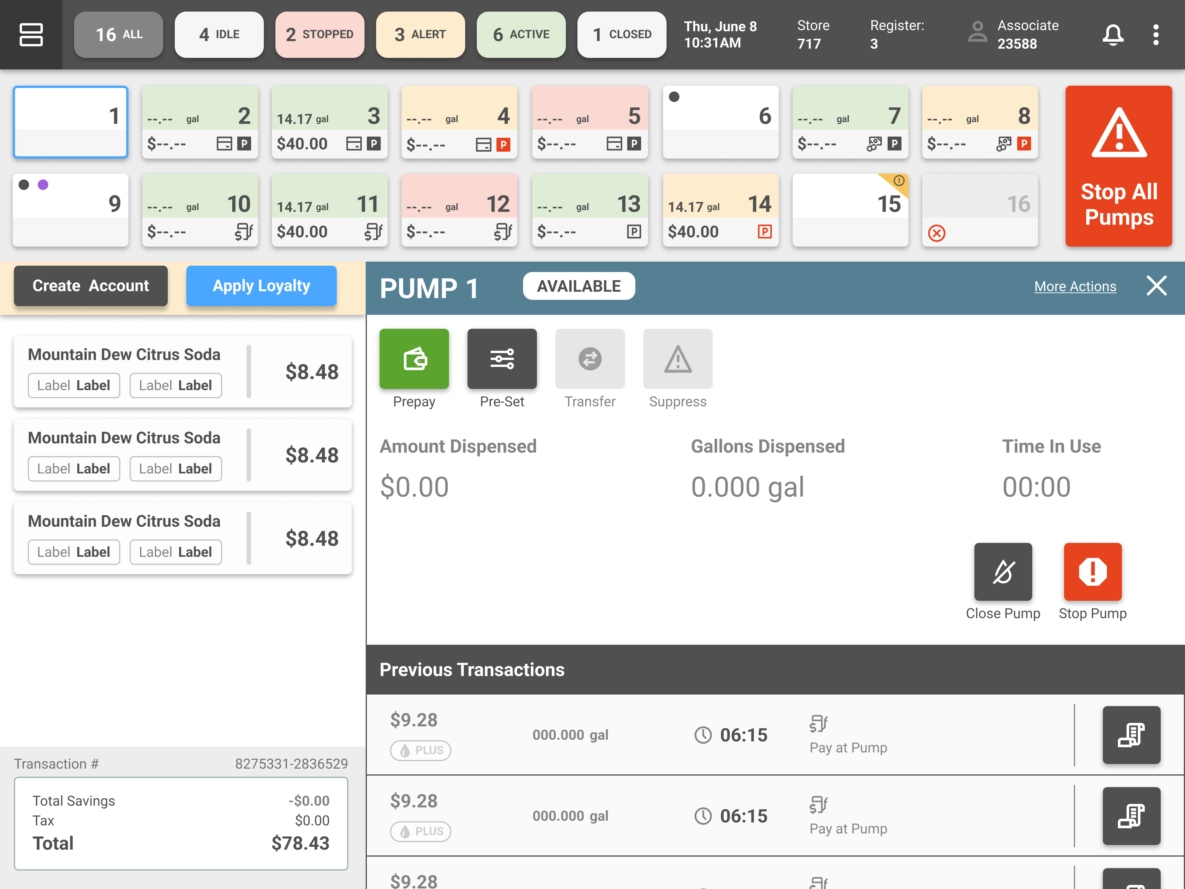 Pump Details - Idle State
